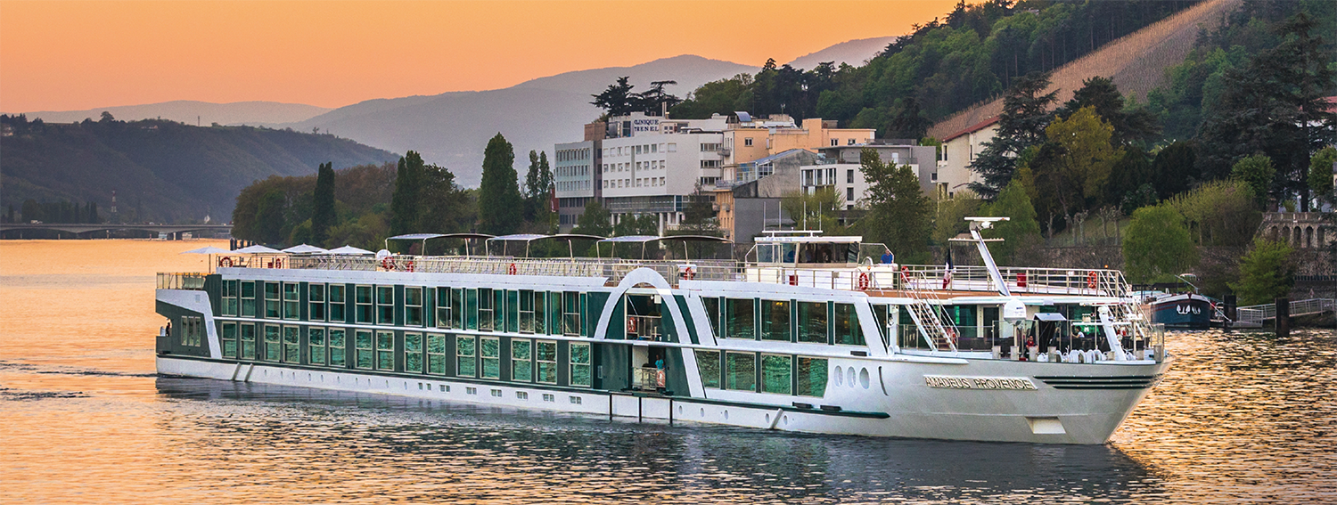 river cruise ship in France